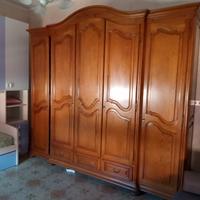 armadio 6 ante legno massello noce