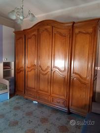 armadio 6 ante legno massello noce