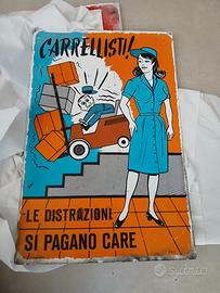 cartello sicurezza lavoro vintage