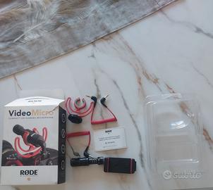 Microfono Rode VideoMicro  con supporto
