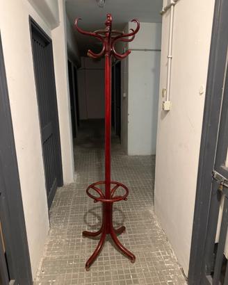 Appendiabiti antico Fischel in legno curvato