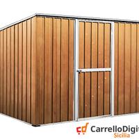 Casetta box giardino Acciaio 260x185cm fin legno