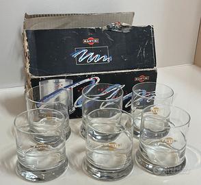6 bicchieri vintage Martini Giugiaro Design