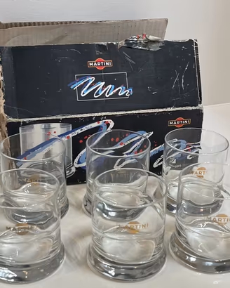 6 bicchieri vintage Martini Giugiaro Design