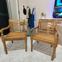 2 poltroncine Batavia in legno 
