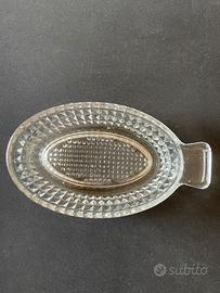 Gratta mela in vetro pressato vintage