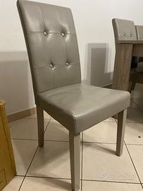 SEDIE IN SIMILPELLE COLOR TORTORA