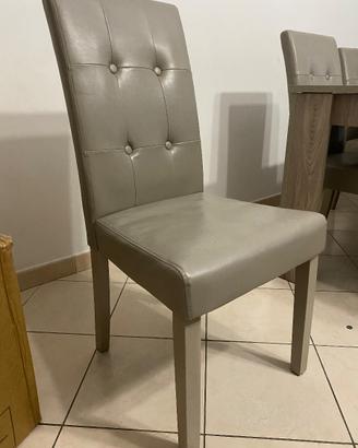 SEDIE IN SIMILPELLE COLOR TORTORA