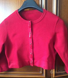 Cardigan Bottoni Rosso Coprispalla Donna