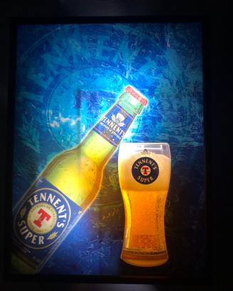 Insegna luminosa lampada Tennent's Super
