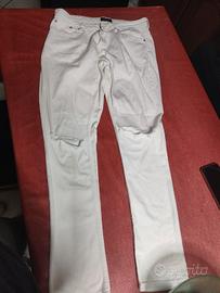 pantalone  bianco uomo taglia 50