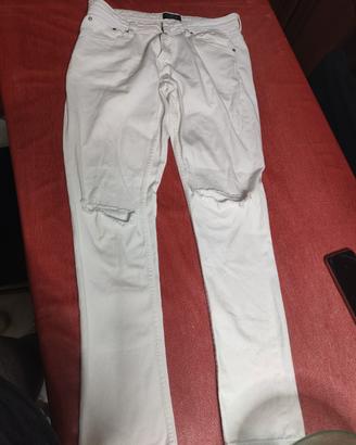 pantalone  bianco uomo taglia 50