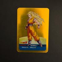 Carta dragonball lamincards goku super sayan