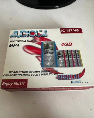 Lettore MP3 MP4 Audiola 4GB nuovo completo