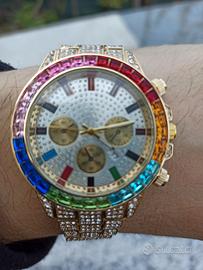 Orologio Oro e Cristalli 