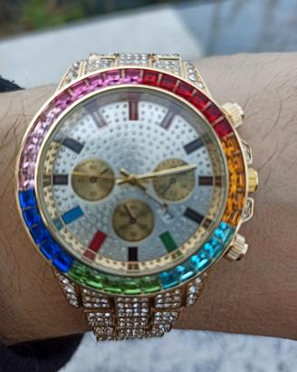 Orologio Oro e Cristalli 