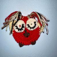 Decorazione a forma di civetta fatta a mano