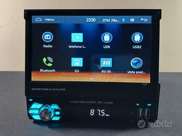 AUTORADIO 7" 1 DIN SCHERMO ESTRAIBILE WIRELESS