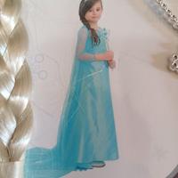 Vestito carnevale di ELSA FROZEN Taglia 1.30