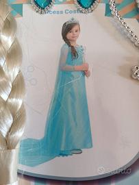 Vestito carnevale di ELSA FROZEN Taglia 1.30
