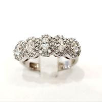 Anello magic veretta Diamanti Ovali Oro Bianco