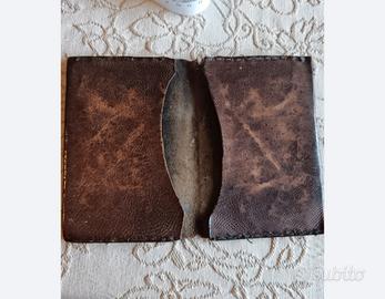 antico portafoglio in pelle 