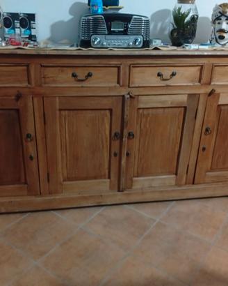 Credenza in Legno Massello 4 Cassetti e 4 Ante – S