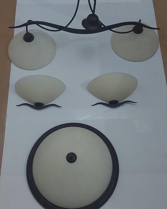 Lampadario ,plafoniera  e applique. 