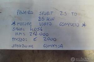 Motore pajero sport 2.5 td 4d56