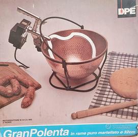 Paiolo Elettrico in VERO RAME Martellato (Ø 32cm)