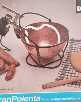 Paiolo Elettrico in VERO RAME Martellato (Ø 32cm)