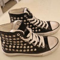 SNEAKER PRIMADONNA BORCHIE E BRILLANTINI NERE 