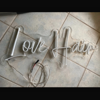 Scritta Led su base in plexiglass