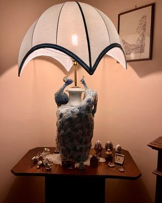 Lampada Capodimonte Pavone