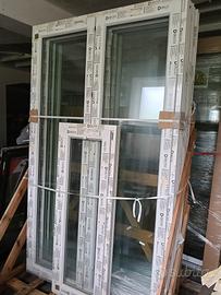 serramenti PVC  n 6 portefinestre bianche doppio 