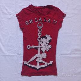 T-shirt Betty Boop Zara S rossa