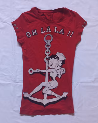 T-shirt Betty Boop Zara S rossa