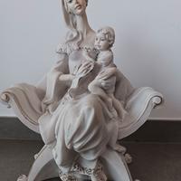 Statua ceramica Miriam madre e figlio 