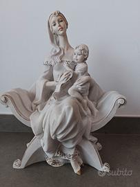 Statua ceramica Miriam madre e figlio 