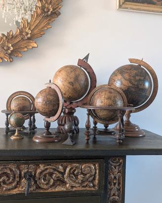 collezione di 5 mappamondi vintage