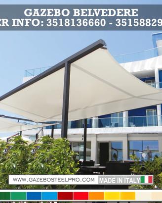 GAZEBO PROFESSIONALE BELVEDERE - SCOPRI LE MISURE