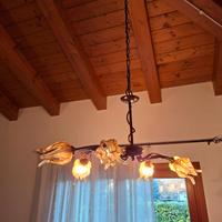 Lampadario e 4 applique