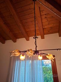 Lampadario e 4 applique