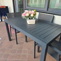 tavolo alluminio grigio