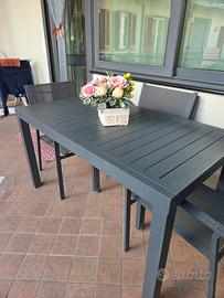 tavolo alluminio grigio