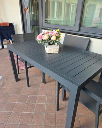 tavolo alluminio grigio
