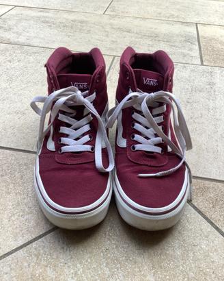 Vans ward Hi (Canvas) Burgundy