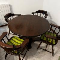 set tavolo + 4 sedie stile “old England”