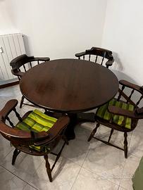 set tavolo + 4 sedie stile “old England”