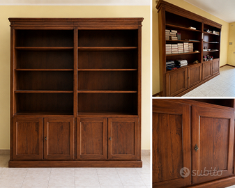 Grande libreria in legno stile classico